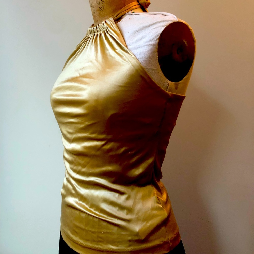 Gold Halter Top